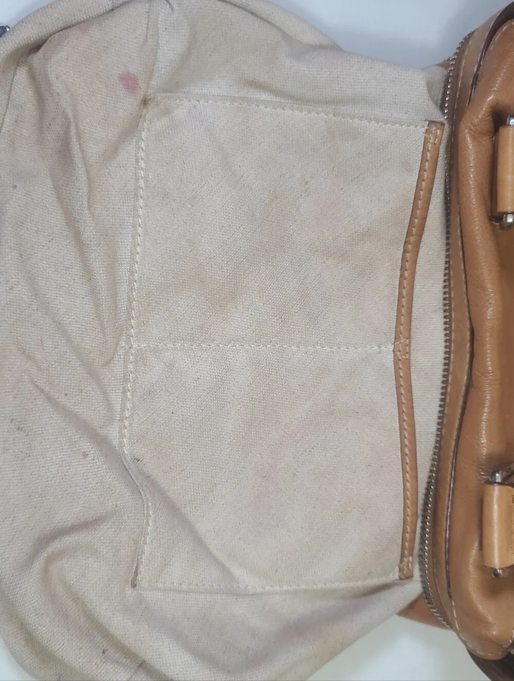 Michael Kors Vintage Brown Leather Bowler Bag Satchel Handbag Purse
